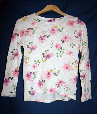 Aqua Junior XL розовый печать верхний 100% хлопок длинные рукава новый - Изображение 1 из 3