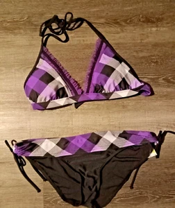 New Hobie Large Plaid Bikini Swimsuit - Picture 1 of 3