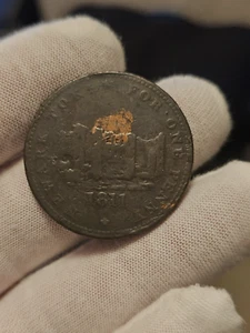 1811 One Penny Token Newark England Large Old Copper Cartwheel - Picture 1 of 7