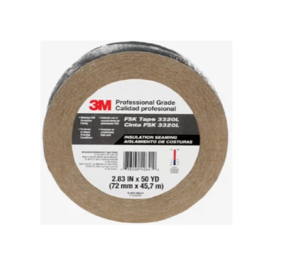 3M SCOTCH 3M Professional Grade 3320 FSK Insulation HVAC Tape 2.83in 1 Pack