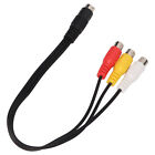 S Video 4 Pin Male To 3RCA Female Cable Double Shielding Red Yellow White Vi SD3