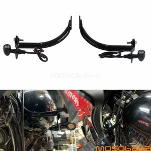 Fairing Support Bar Bracket w/ LED Turn Signals For Harley Softail Low Rider ST - Picture 1 of 9