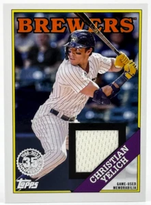 2023 Topps Series 1 #88R-CY - 1988 Topps Baseball Relics - Christian Yelich - Picture 1 of 3