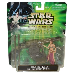 Figuras de lujo Star Wars Power of the Jedi princesa Leia con cañón de barcaza de vela - Imagen 1 de 1