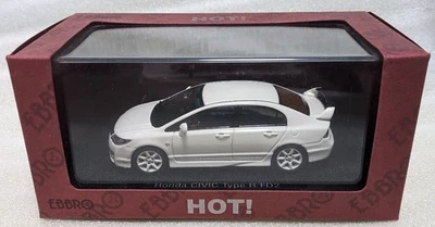 EBBRO Honda Civic Type R FD2 1/43 modello auto pressofusa bianca usata - Immagine 1 di 4