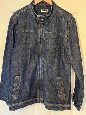 Jaqueta jeans Giordano masculina estilo trabalho com zíper GG - Imagem 1 de 4