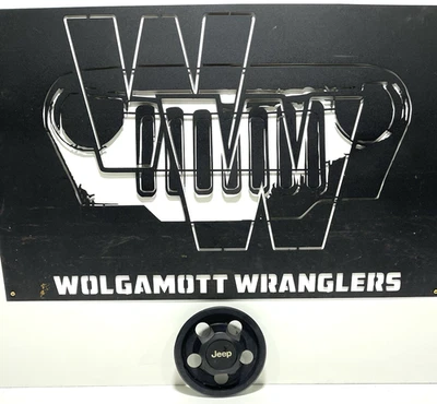 87-06 Jeep YJ TJ Wrangler Negro Jeep Tapa Central Logo 52000153 OEM CC 14 Foto 1 de 4