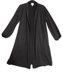 Cardigan Isabel Maternity nero oversize aperto davanti tasche morbide taglia XS NUOVO SENZA ETICHETTE - Foto 1 di 8