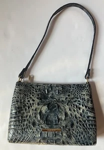 Bolso sin asas Brahmin Lorelei Ombre de cuero de cocodrilo en relieve usado en excelente estado - Imagen 1 de 7