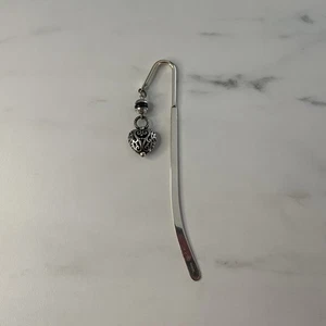 Brighton Bookmark Heart Silver Plate Sorority Row Luxury Gift - Picture 1 of 8