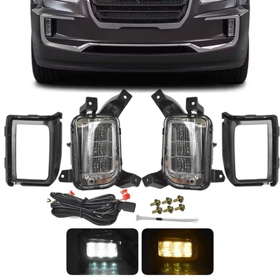 Juego de luces antiniebla LED de repuesto para GMC Terrain 2016 2017 con bisel DRL señal ámbar Foto 1 de 4
