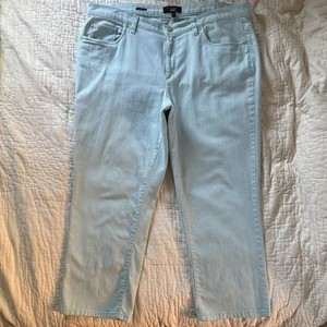 Talbots Slim Cropped Jeans Women’s Plus Petites Size 18 W Light Turquoise - Picture 1 of 5