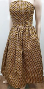 Vestido Falda Estructurada Plisada Bustier Estampado Geométrico Multicolor STELLA JEAN - Imagen 1 de 10