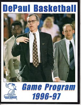1996-97 college basketball program DePaul Blue Demons, Joey Meyer VG - Image 1 of 4