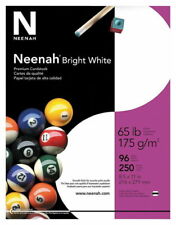 Neenah Paper 91904 65 lbs 8-1/2 x 11 inch Card Stock, Bright White - 250 Sheets