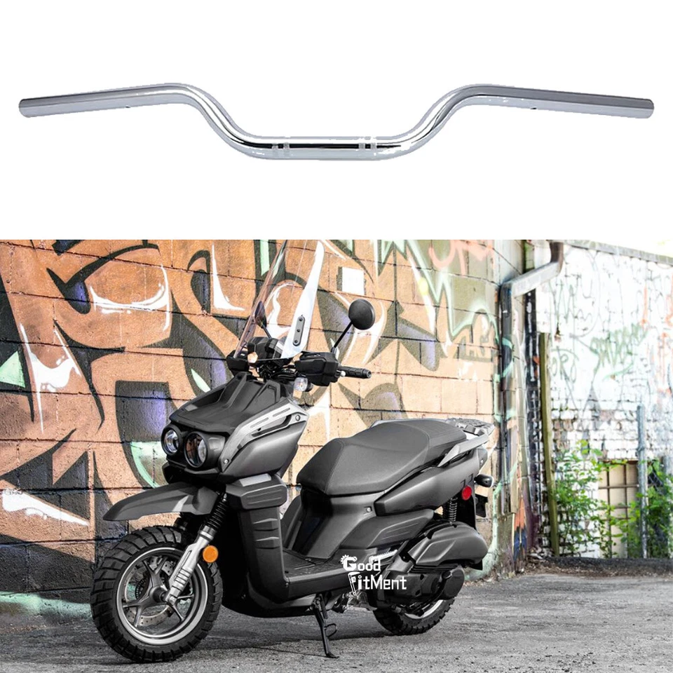Chrome 7/8 inch 22mm Motorcycle Tracker Handlebar Drag Bar For Yamaha ZUMA 125 Foto 1 de 4