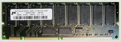 Micron MT18LSDT3272G-10EB1, BZAB75L009 256MB PC100-222-622R RegECC Memory DIMM - Image 1 of 2
