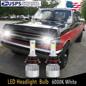 9004 HB1 LED Headlight For Ford F-150 F-250 F-350 1987-1991 High Low Beam S2 - Picture 1 of 12