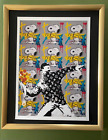 DEATH NYC Hand Signed LARGE Print Framed 16x20in COA POP ART SNOOPY BANKSY