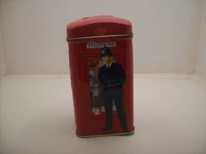 Ahmad English Breakfast Tea Collectible embossed tin bank London Telephone Booth - Picture 1 of 6