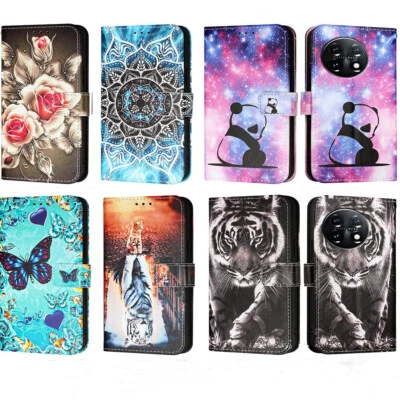 Phone Case Cover for OnePlus 12 11 10R 9 Nord CE4 Retro Painted Flip Wallet Case - Image 1 of 4