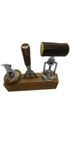 VINTAGE BARWARE GDR DREKO GERMANY BONE HANDLES CORKSCREW OPENER POURING SPOUT - Picture 1 of 3
