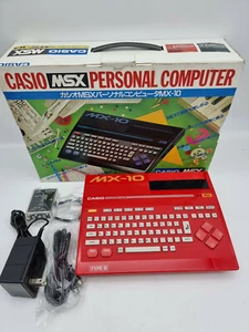 CASIO PERSONAL COMPUTER SYSTEM MX-101 MSX RED MODEL JAPAN USED VERY RARE - Foto 1 di 12