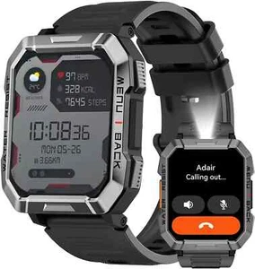SOS Militär Smartwatch für Herren (Annehmen/Anrufen), Outdoor Sport Smartwatch - Bild 1 von 7