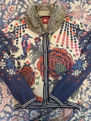 Cárdigan tejido Oilily Girls con cuello de piel sintética 152 cm circa 2012-2014 Foto 1 de 4