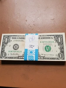100 Consecutive $1 SERIES 1999 Federal Reserve Notes B - Picture 1 of 2