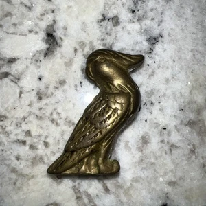 Vintage Brass Mini Cockatoo Parrot Figurine 1.5” Tall - Picture 1 of 3