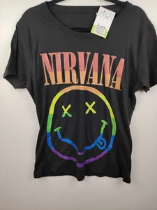 Nirvana Park Band Fan Konzert tailliert Bio Baumwolle XXL Schwarz Damen T-Shirt - Picture 1 of 5