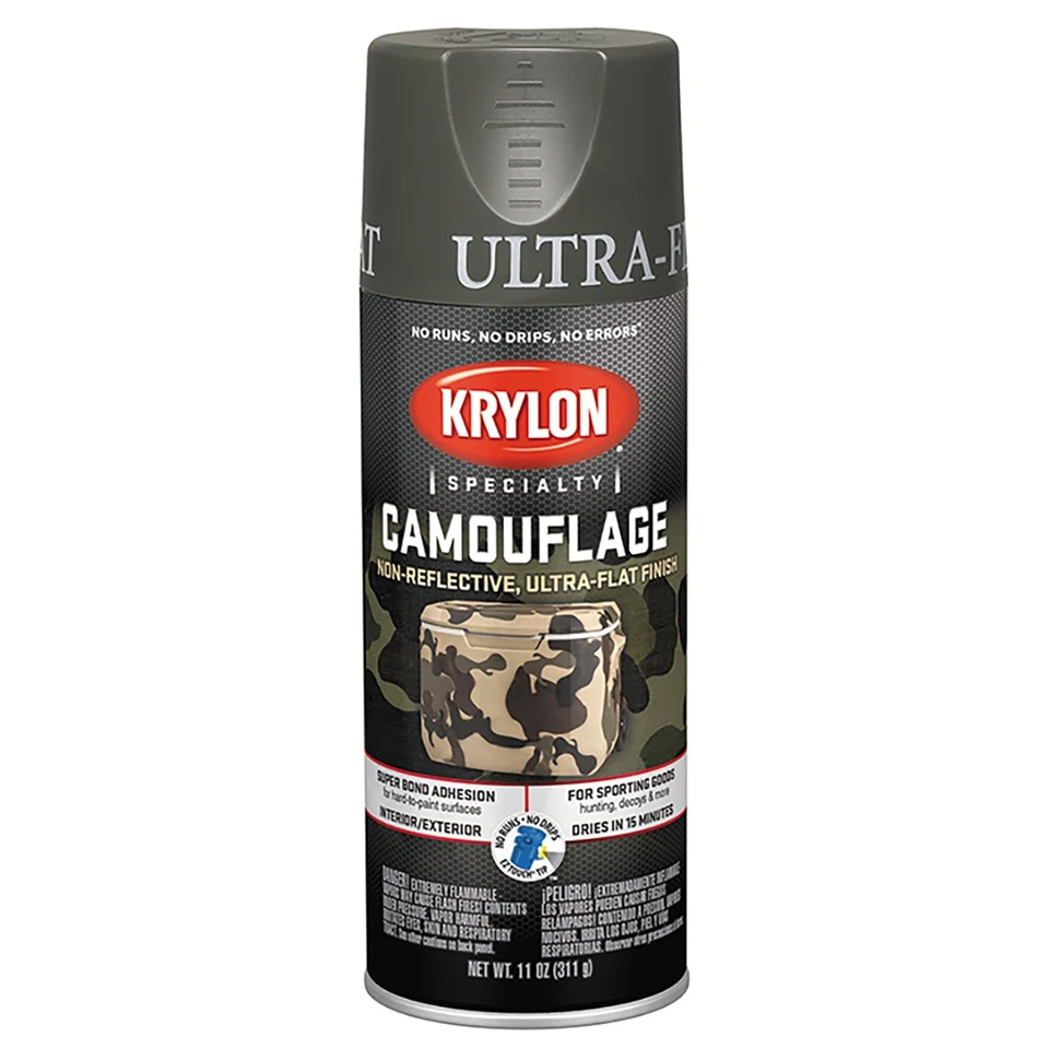 Krylon K04293000 Ultra-Flat Camouflage Olive 11oz Aerosol - Image 1 of 1