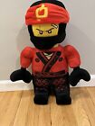 LEGO NINJAGO MOVIE Red Ninja Kai Large 20” Plush Stuffed Ninja Black Red.