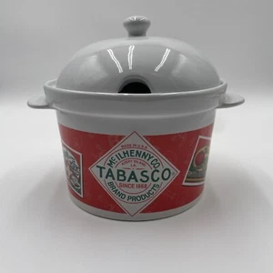 Tabasco Marke heiße Sauce großes Steinzeug Suppe Chili Topf Tureen 8"" Durchmesser - Bild 1 von 6