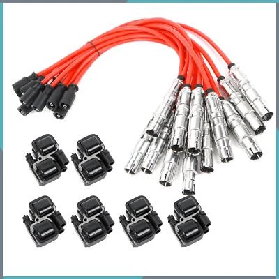 6 bobinas de encendido + 12 cables de bujía para Mercedes-Benz CLK500 CLS500 5,0 L UF359 Foto 1 de 4