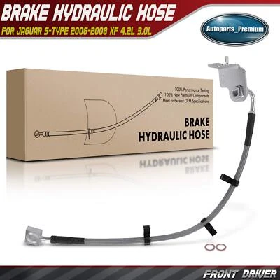 Front Left Driver Brake Hydraulic Hose for Jaguar S-Type 2006-2008 XF 4.2L 3.0L Foto 1 de 4
