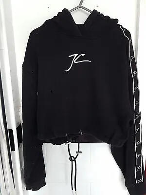 Jameson Carter Womens Cropped Black Long Sleeve Hoodie Size UK 12 • 3.91€