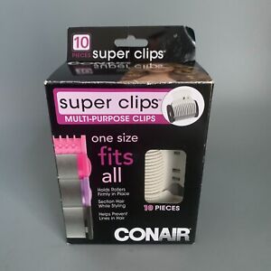 New Conair Super Clips (Multi-Purpose Clips) 10 Pieces - One Size Fits All