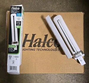 LOT OF (50) HALCO 9W CFL SINGLE TUBE 2-PIN T4 LAMPS, 5000K #: PL9S/50/ECO - Picture 1 of 3