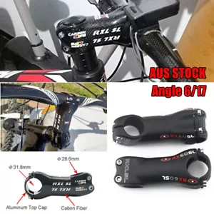Mountain Bike Stem 31.8 Road Bicycle Stems Carbon Fiber+ Aluminum Alloy 70-130mm - Picture 1 of 13