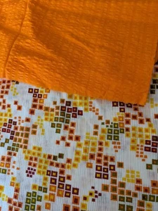 1970s Small Geometric  Boxes Plisse Cotton  2 Metres + Seersucker Sew Shirt  - Picture 1 of 3