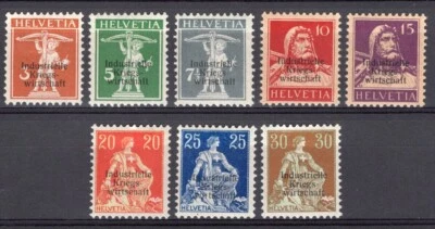 SWITZERLAND 1918 Service Narrow surcharge set - Image 1 of 2