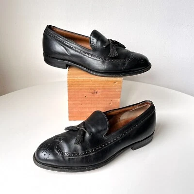 Винтажные черные мокасины с кисточками Johnston & Murphy Aristocraft размер США 9,5 - Изображение 1 из 4