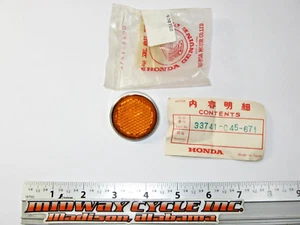HONDA CL450 SL125 S90 SL350 CB350 NOS OEM FRONT FORK REFLECTOR 33741-315-000  jh - Picture 1 of 8