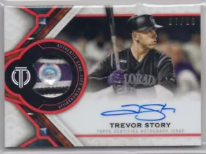Trevor Story 2021 Topps Tribute Baseball Autograph Patch #07/10 - Picture 1 of 2