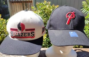(2) Gorras PORTLAND. BLAZERS DE BÉISBOL CASTORES AAA, TRAIL. Bueno - Imagen 1 de 12