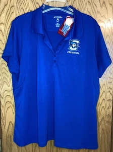 Creighton Bluejays Womens Polo Shirt Size XXL Color Blue & White Antigua NWT - Picture 1 of 9