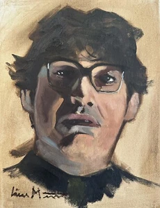 original impressionistisches Gemälde Männerportrait Sargent Stil signiert Liam - Bild 1 von 3