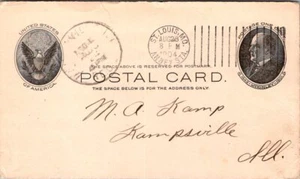 US Postal Card, 1904, Double Cancel, McKinley, Receipt from Saddle Maker - Picture 1 of 2